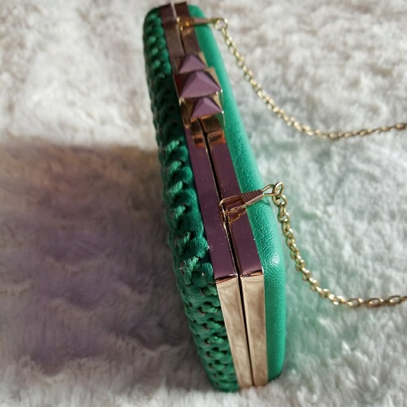 Green Clasp Shoulder Purse/Clutch - Picture 3 of 6